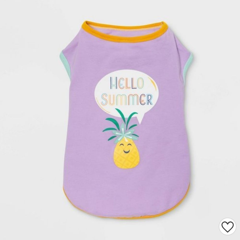 Hello Summer Dog Shirt Sun Squad Pet Tank